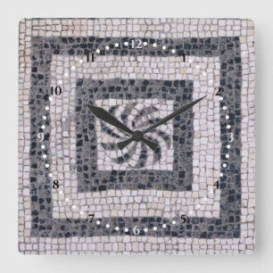 Reloj Cuadrado Espiral del antiguo Mosaico Romano