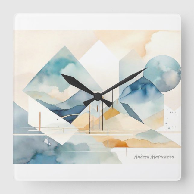 Reloj Cuadrado Espíritu abstracto (Anverso)