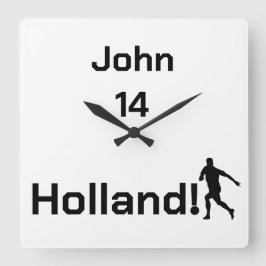 Reloj Cuadrado Espíritu Atlético de Fútbol Personalizado de Holan