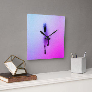 Reloj Cuadrado Espíritu del Caballo – Arte de Pared Abstracto