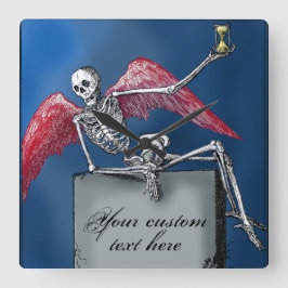 Reloj Cuadrado Esqueleto personalizado de Guay en Halloween en la