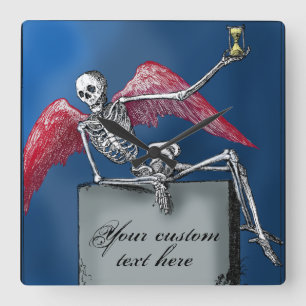 Reloj Cuadrado Esqueleto personalizado de Guay en Halloween en la