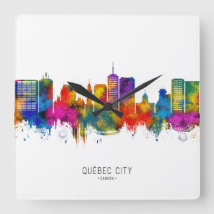Reloj Cuadrado Esquina de Canadá de la ciudad de Quebec