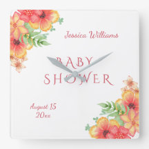 Esquina de flores de acuarela Chic Baby Shower