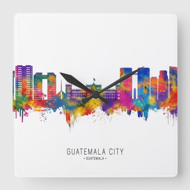 Reloj Cuadrado Esquina de Guatemala City (Anverso)
