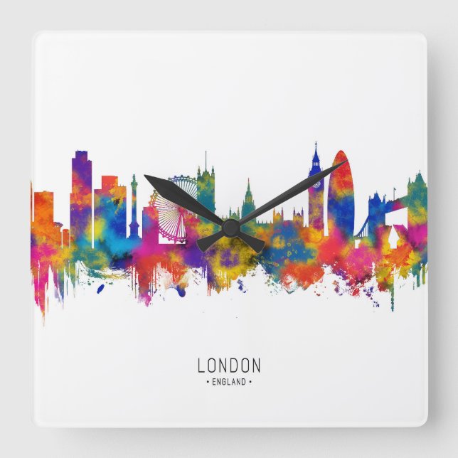 Reloj Cuadrado Esquina de Inglaterra de Londres (Anverso)