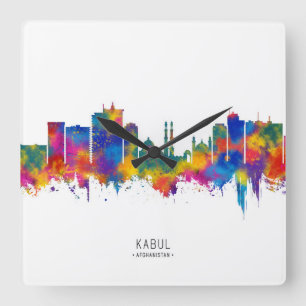 Reloj Cuadrado Esquina de Kabul Afghanistan