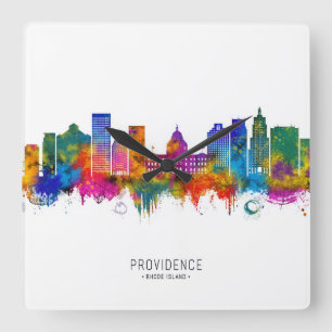 Reloj Cuadrado Esquina de la isla de Providence Rhode