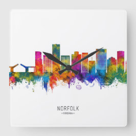 Reloj Cuadrado Esquina de Norfolk Virginia