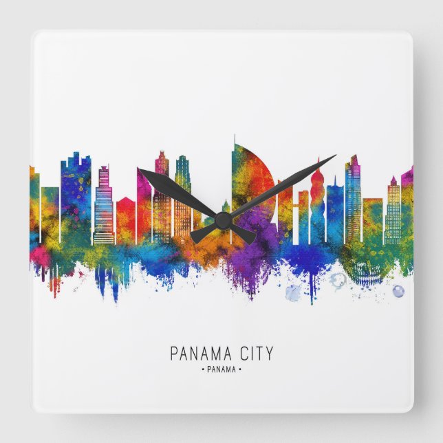 Reloj Cuadrado Esquina de Panamá (Anverso)