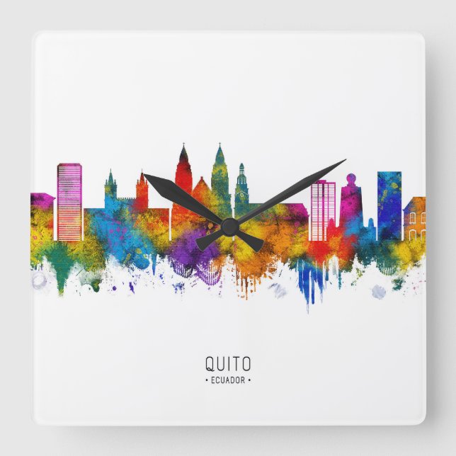 Reloj Cuadrado Esquina de Quito Ecuador (Anverso)