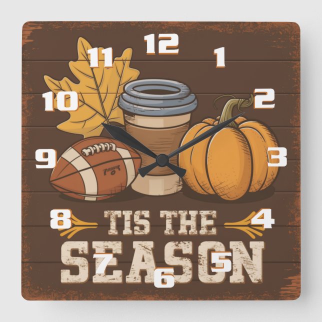 Reloj Cuadrado Esta es la temporada para las especias de calabaza (Anverso)