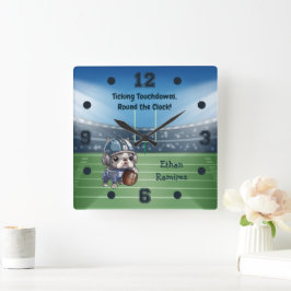 Reloj Cuadrado Estadio Cute Personalizado de bulldog francés de m