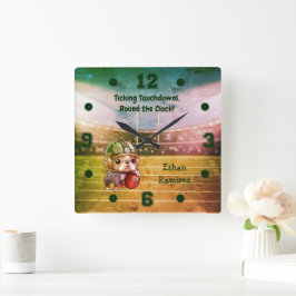 Reloj Cuadrado Estadio Cute Personalizado de bulldog francés de m