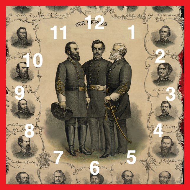 Reloj Cuadrado Estados Unidos: Héroes de la guerra civil norteame (Subido por el creador)