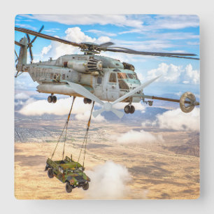 RELOJ CUADRADO ESTALLION SUPER CH-53E