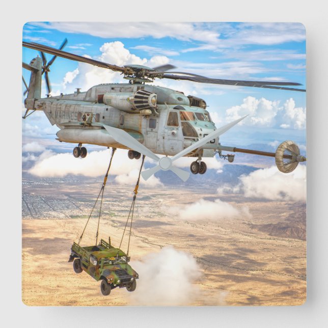RELOJ CUADRADO ESTALLION SUPER CH-53E (Anverso)