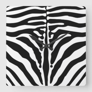 Reloj Cuadrado Estampado de zebra