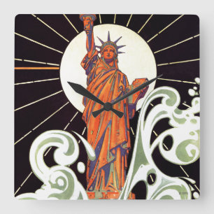 Reloj Cuadrado Estatua de la Libertad