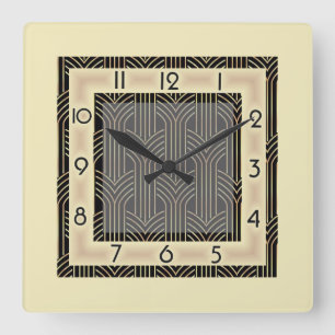 Reloj Cuadrado Estilo Art Deco