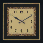 Reloj Cuadrado Estilo Art Deco<br><div class="desc">Gran diseño de reloj. Te encantará como a otros. Tenga la libertad de usar este diseño para otro producto que desee o para el personalizar y agregue su texto. Sígueme por más. Gracias. Que tengas un buen día.</div>