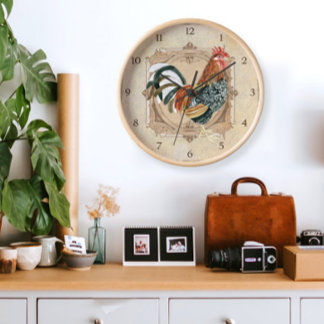 Reloj Cuadrado Estilo de la Vintage País Francés Rústico Bar Roos