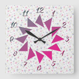 Reloj Cuadrado Estilo de las flores