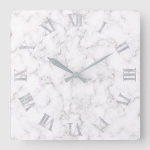 Reloj Cuadrado Estilo de mármol elegante