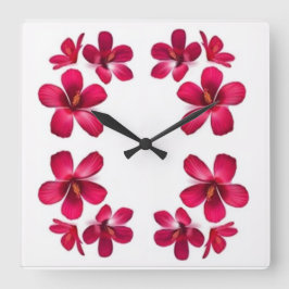 Reloj Cuadrado Estilos clásicos Florals