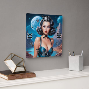 Reloj Cuadrado Estoy de vacaciones AI Concept Art de Xzendor7