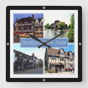 Reloj Cuadrado ESTRATFORD ENG060 EN AVON, Inglaterra, Europa,