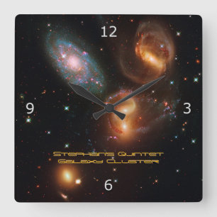 Reloj Cuadrado Estrella de galaxia Stephans Quintet