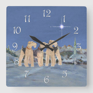 Reloj Cuadrado Estrella de Navidad