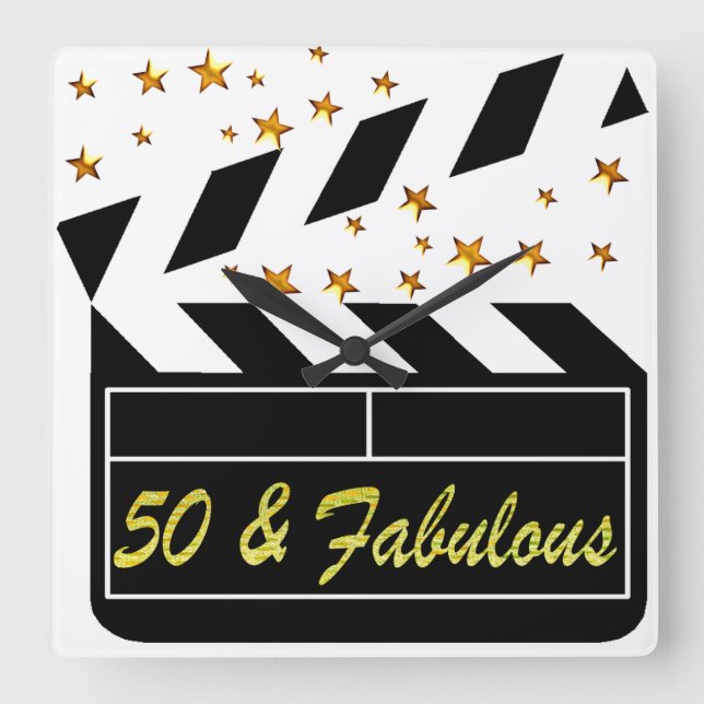 RELOJ CUADRADO ESTRELLA DE PELÍCULA DE 50 AÑOS (Anverso)