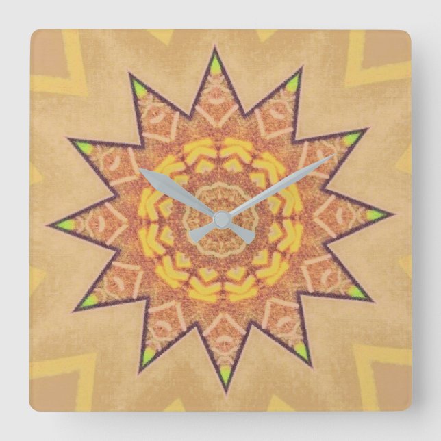 Reloj Cuadrado Estrella dorada (Anverso)