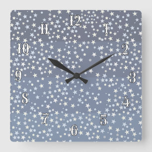 Reloj Cuadrado Estrellas en el cielo