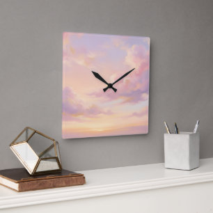 Reloj Cuadrado Estudio del cielo moderno al estilo del Renacimien