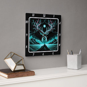 Reloj Cuadrado Ethereal Deer Glow