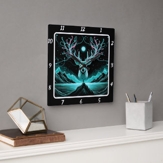 Reloj Cuadrado Ethereal Deer Glow