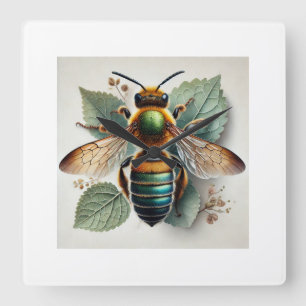Reloj Cuadrado Euglossine bee 170924IREF225 - Watercolor