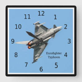 Reloj Cuadrado Eurofighter Typhoon military plane, personalised