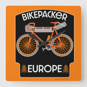 Reloj Cuadrado Europa en bici