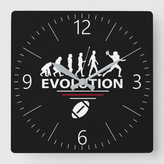 Reloj Cuadrado Evolución del fútbol (Anverso)