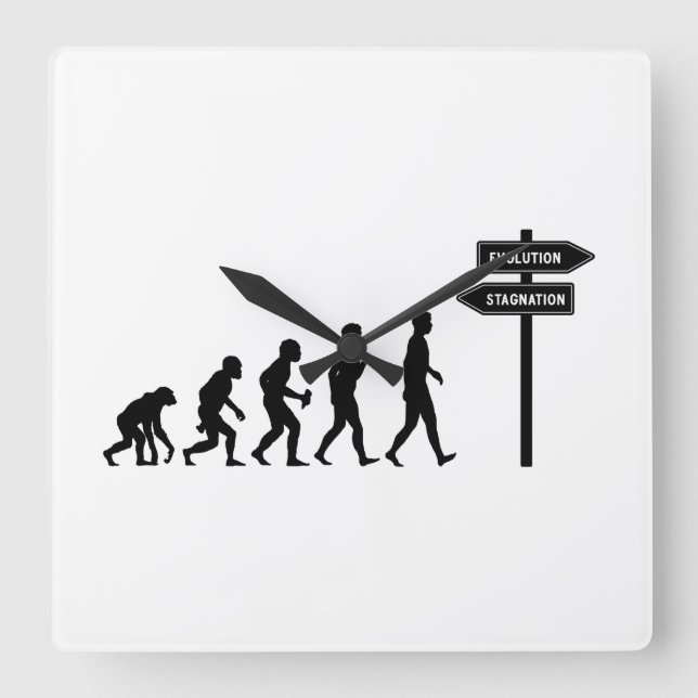 Reloj Cuadrado Evolución/estancamiento (Anverso)