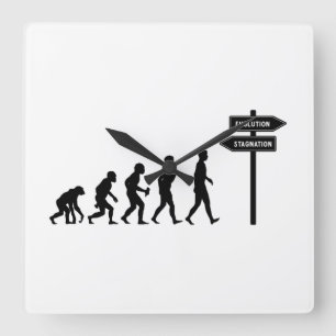 Reloj Cuadrado Evolución/estancamiento