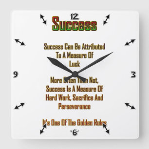 Reloj Cuadrado Éxito