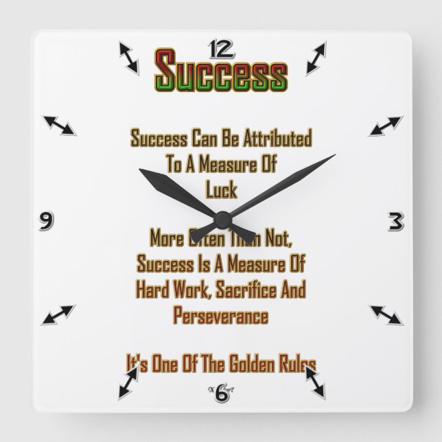 Reloj Cuadrado Éxito (Anverso)