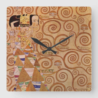 Reloj Cuadrado Expectación de Klimt Arte Nouveau Victoriano Antig