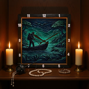 Reloj Cuadrado Expedición del río Jungle