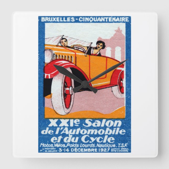 Reloj Cuadrado Exposición Automotriz de Bruselas de 1927 (Anverso)